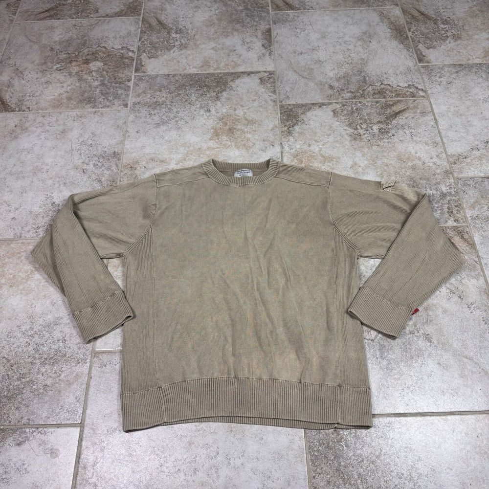 Vintage Levi‎ Strauss & Co. Levis Quality Sweater Mens XL Tan Pocket Ribbed
